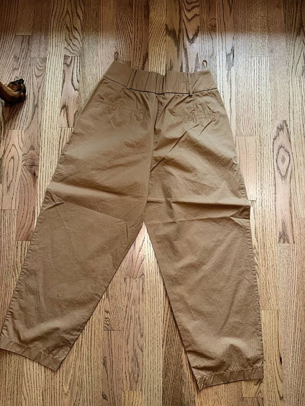 Exquise Cedar Camel High Rise Pleated Tapered Trousers Size M